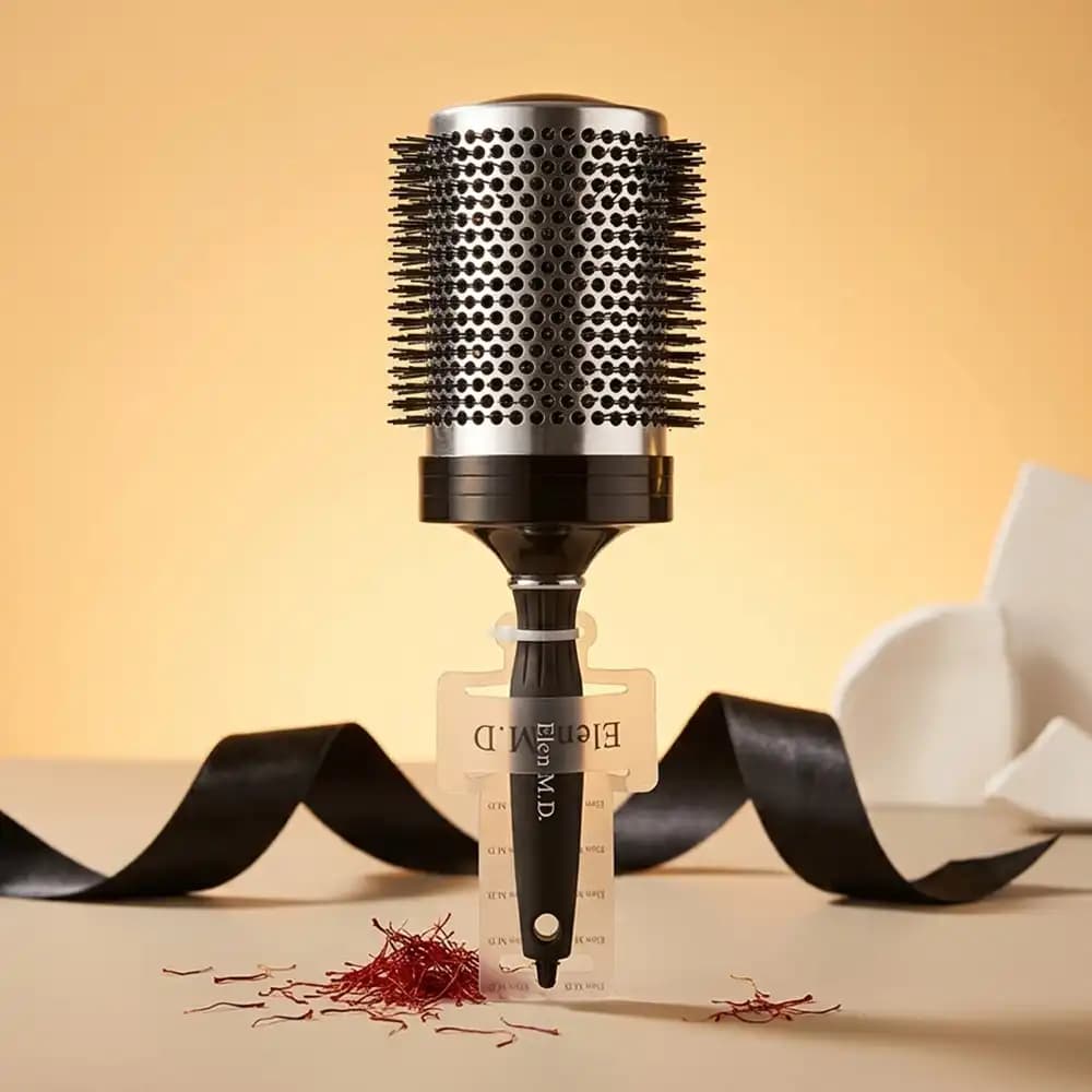 برس گرد براشینگ سرامیک تورمالین الن ام دی (Elen M.D) سایز ۸۰ — تصویر ۴