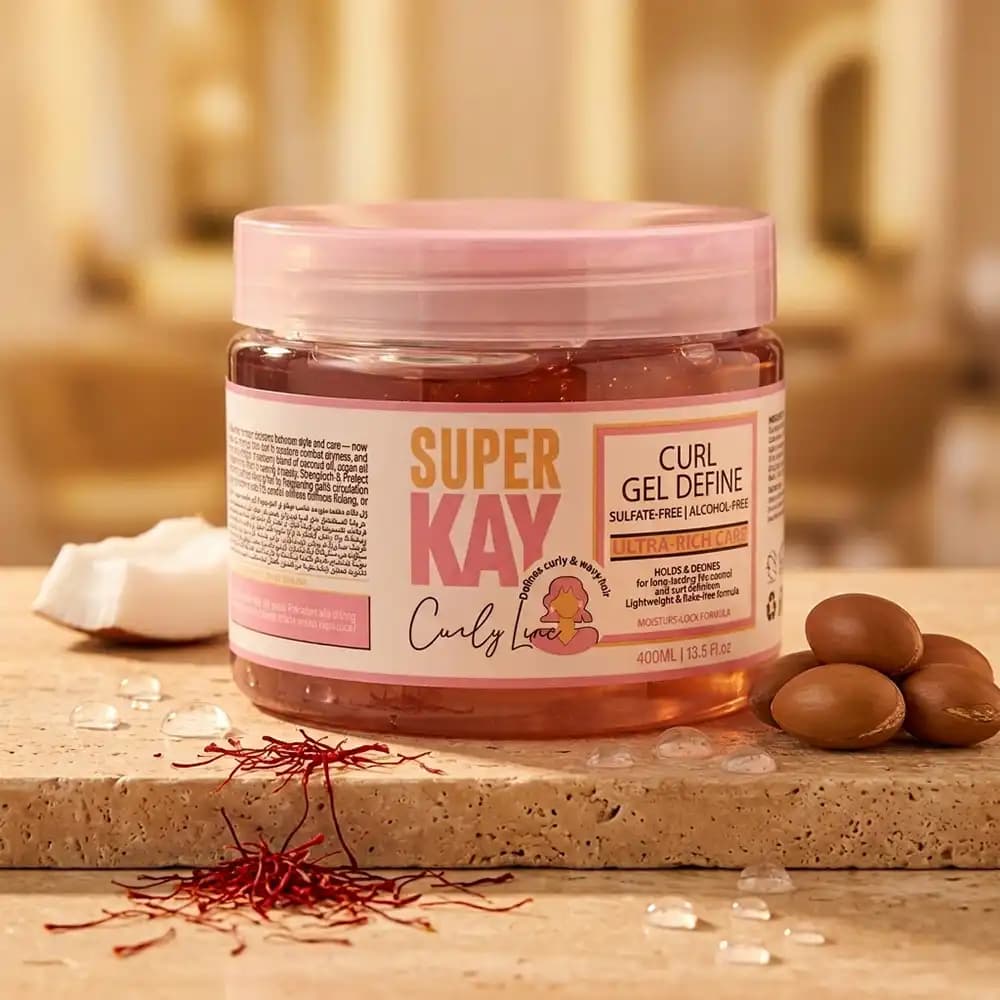 ژل حالت‌دهنده موی فر سوپرکی (Super Kay) مدل Curl Define بدون سولفات حجم ۴۰۰ میلی لیتری — تصویر ۲