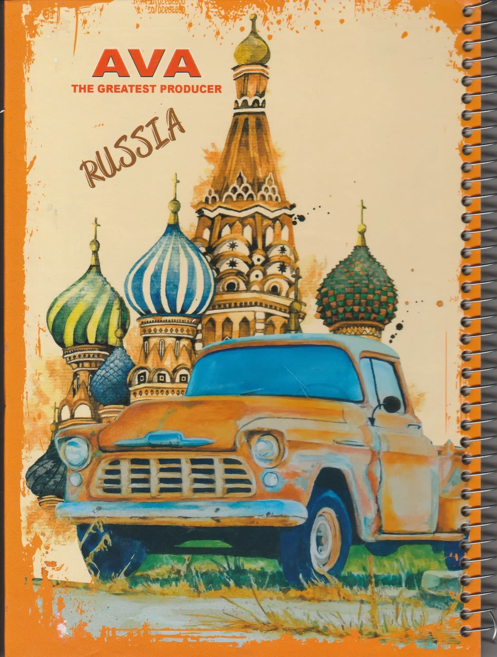 دفتر 100 برگ جلد سخت آوا طرح Russia