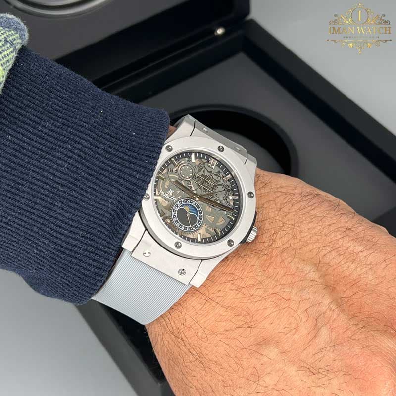 ساعت مردانه هابلوت اتومات طوسی HUBLOT BIG BANG H96301 — تصویر ۲