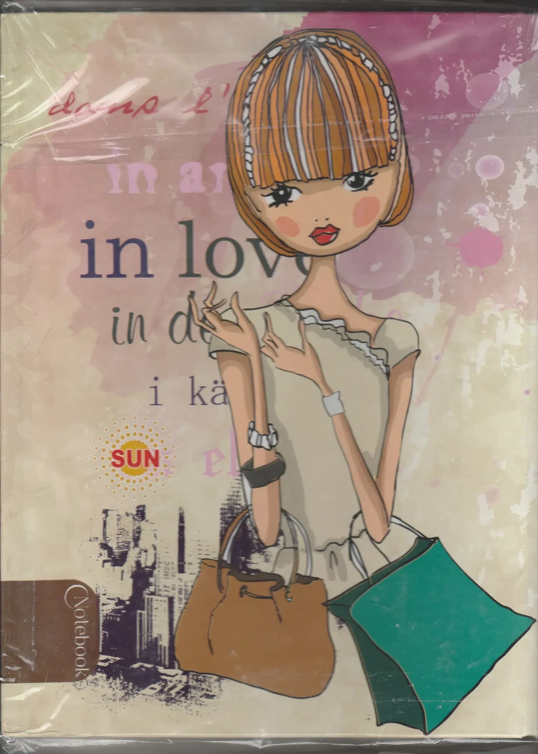 دفتر کلاسوری 100 برگ سان طرح in love
