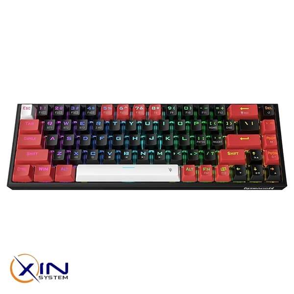 کیبورد گیمینگ مکانیکال بی‌سیم ردراگون مدل CASTOR K631 PRO BRW | سوئیچ قرمز — تصویر ۴