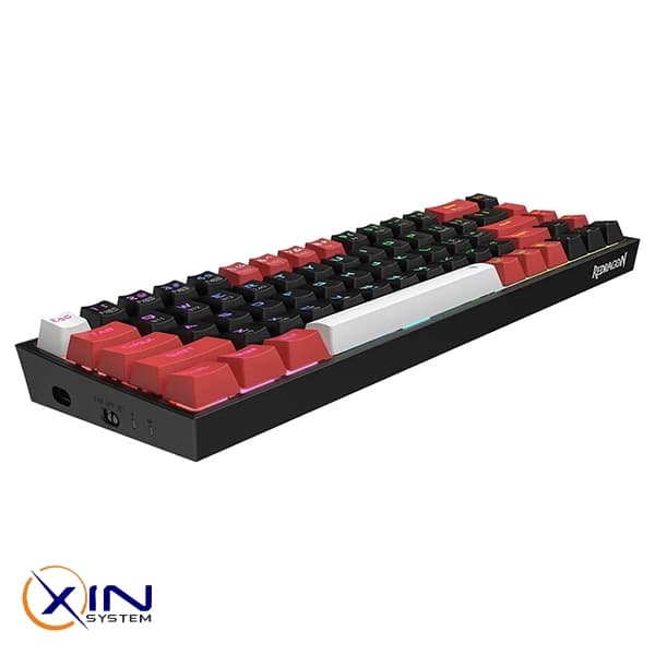 کیبورد گیمینگ مکانیکال بی‌سیم ردراگون مدل CASTOR K631 PRO BRW | سوئیچ قرمز — تصویر ۵