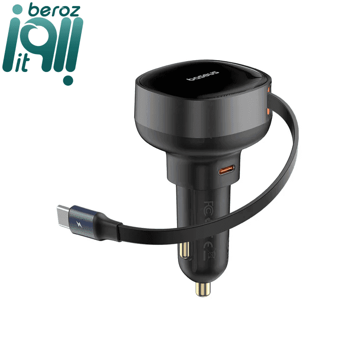 شارژر فندکی بیسوس Baseus cctxp-cc Enjoyment Pro C00057802111 توان 60 وات همراه با کابل متصل — تصویر ۶