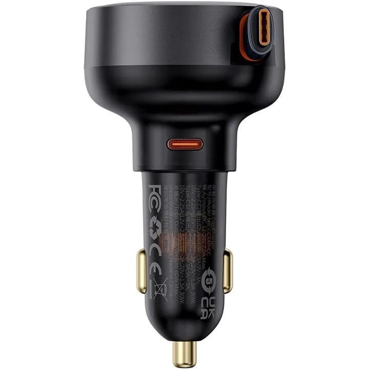 شارژر فندکی بیسوس Baseus cctxp-cc Enjoyment Pro C00057802111 توان 60 وات همراه با کابل متصل — تصویر ۷
