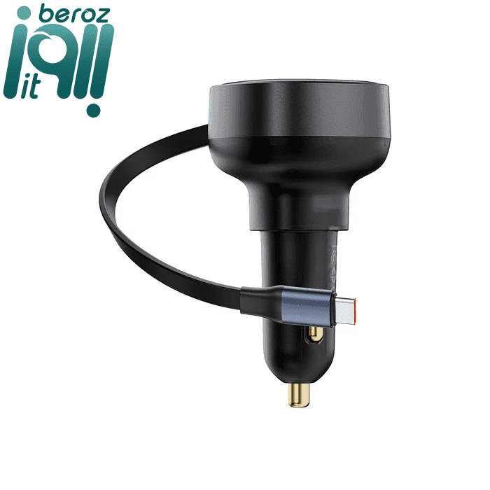 شارژر فندکی بیسوس Baseus cctxp-cc Enjoyment Pro C00057802111 توان 60 وات همراه با کابل متصل — تصویر ۳