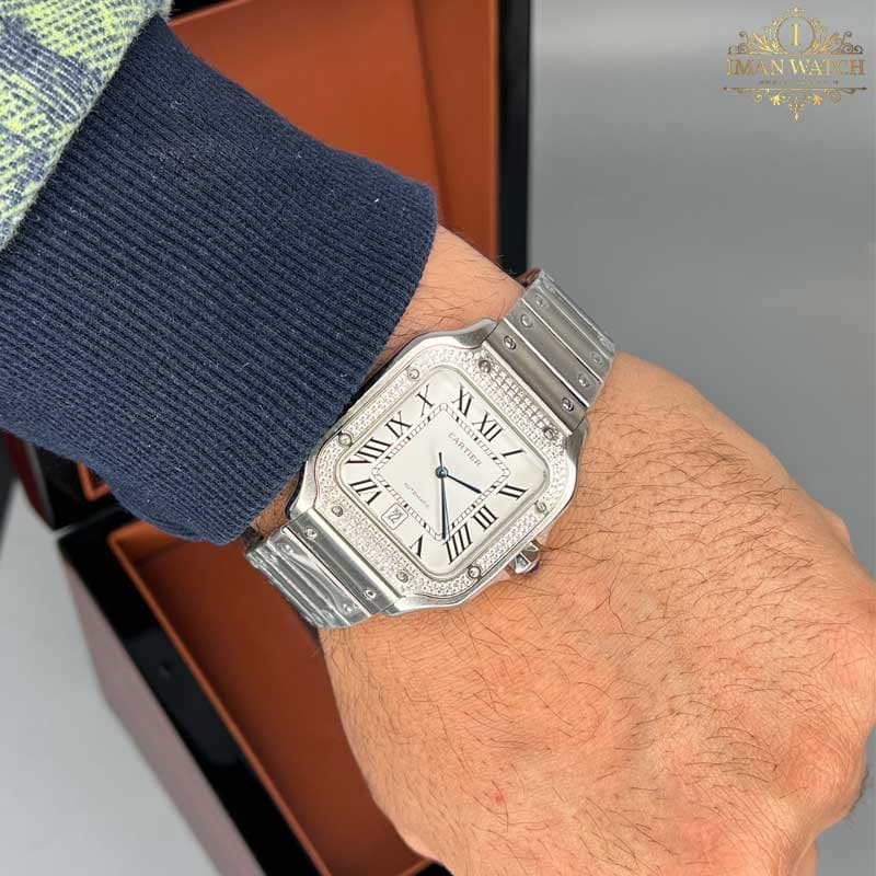 ساعت مچی کارتیر مردانه دسانتوز اتوماتیک CARTIER DE SANTOS 0005 — تصویر ۲