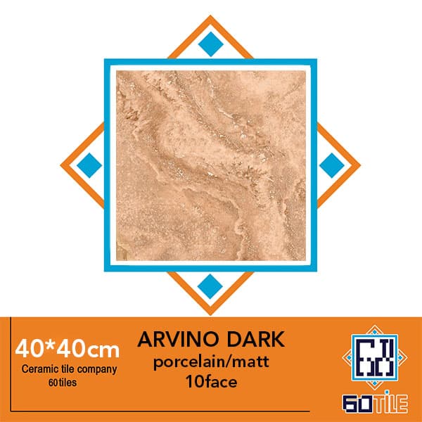 Arvino Dark – کارخانه ارگ ارغوانی-طرح آروینو تیره -لعاب مات-40*40-برند ریونیز