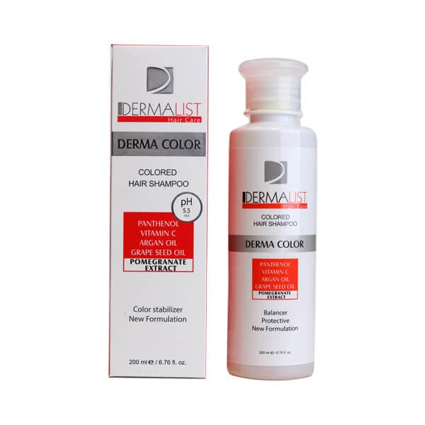 شامپو موهای رنگ شده درمالیست مدل Derma Color حجم 200 میل — تصویر ۲