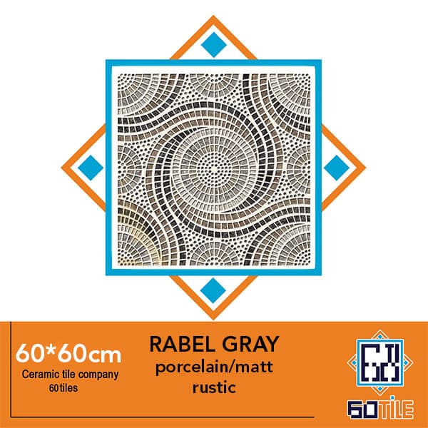 Rabel Gray – کارخانه ارگ ارغوانی-طرح رابل طوسی-لعاب مات-60*60-برند ریونیز