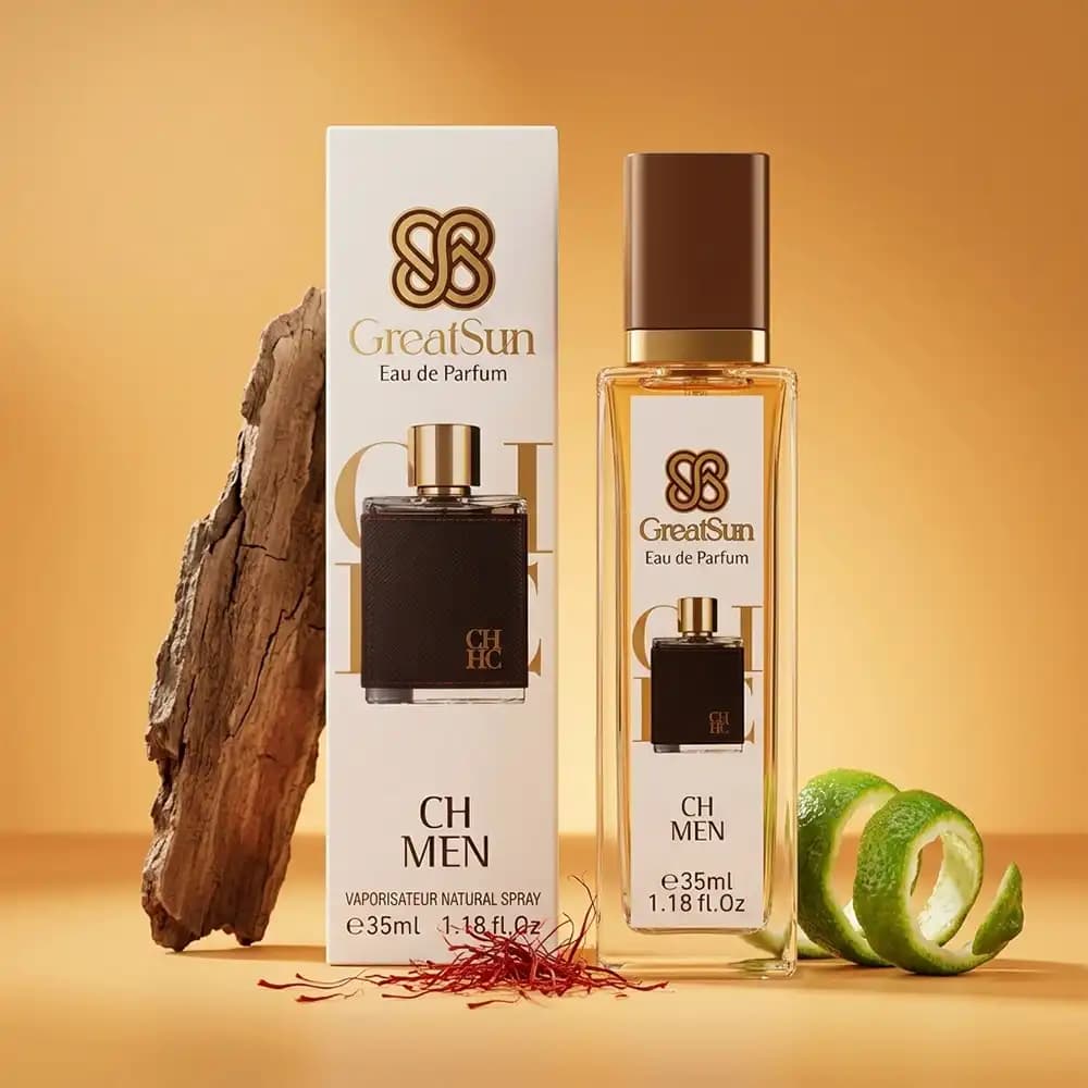 عطر جیبی مردانه گریت سان (GreatSun) مدل CH Men حجم ۳۵ میلیلیتر — تصویر ۳