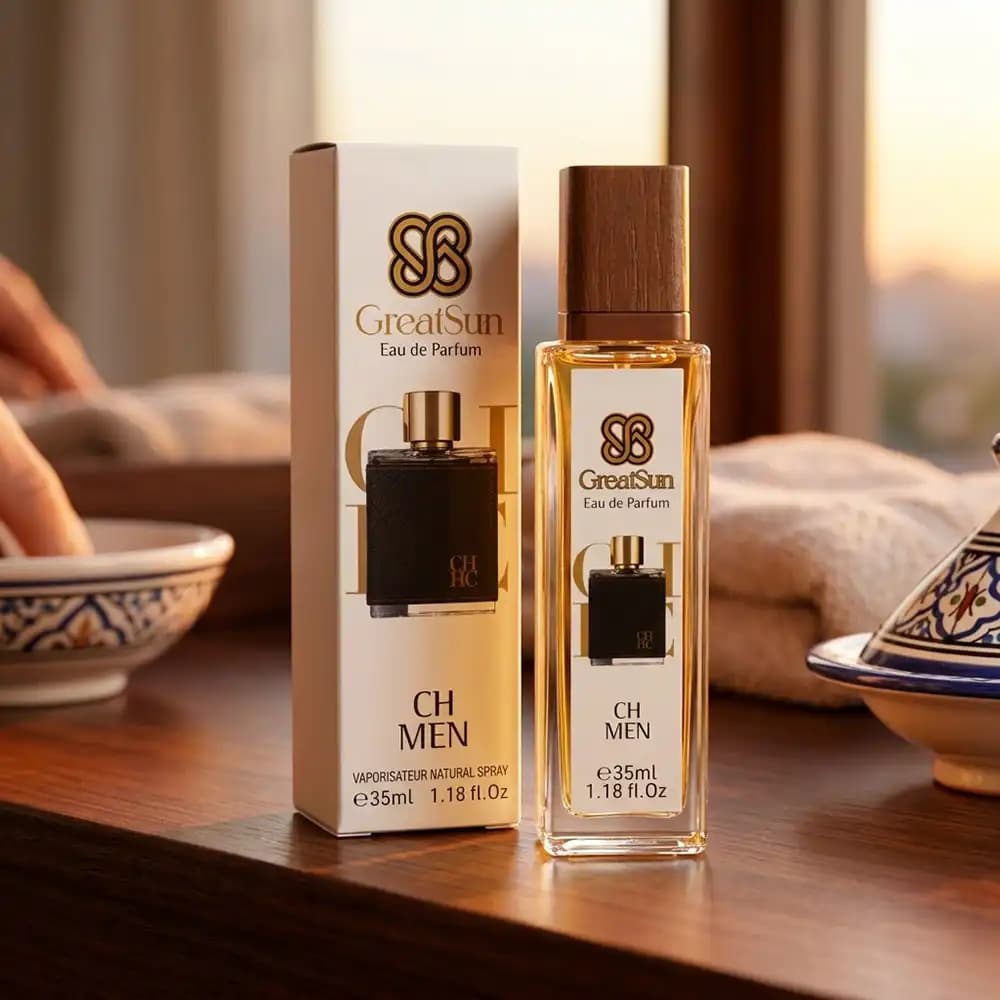 عطر جیبی مردانه گریت سان (GreatSun) مدل CH Men حجم ۳۵ میلیلیتر — تصویر ۲