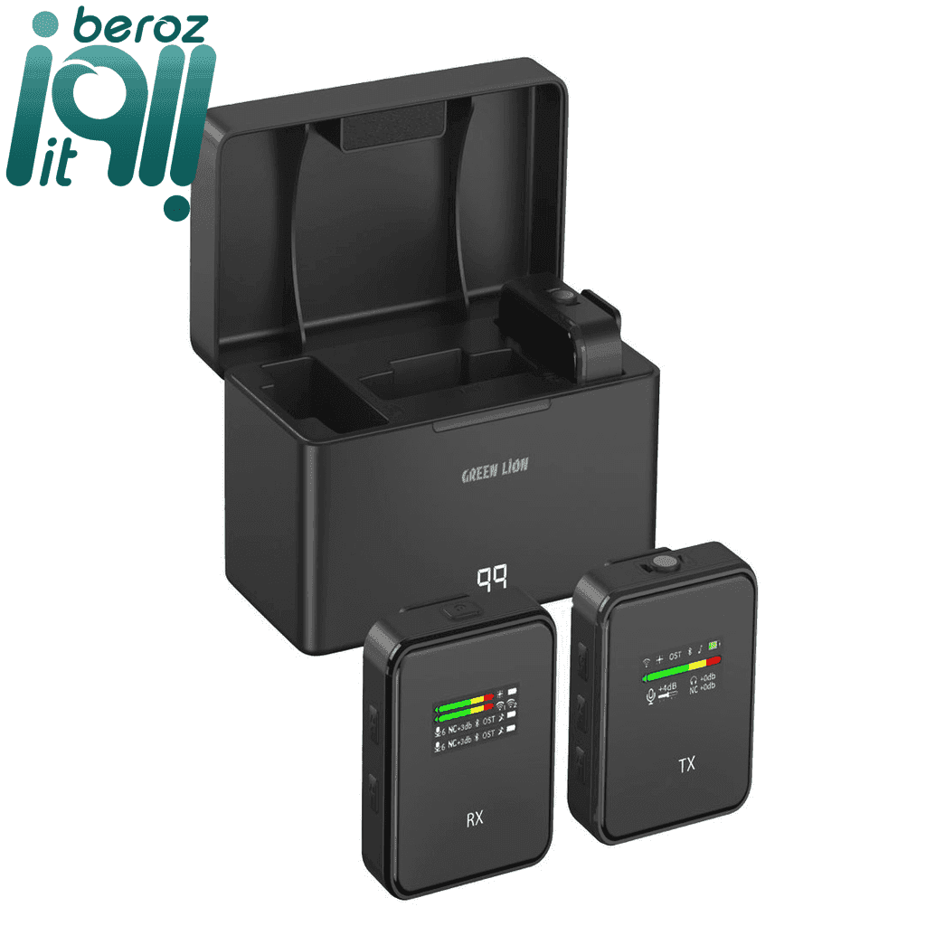میکروفن یقه ای گرین لاین Green Lion GLM-Professional Microphone دارای 2 فرستنده
