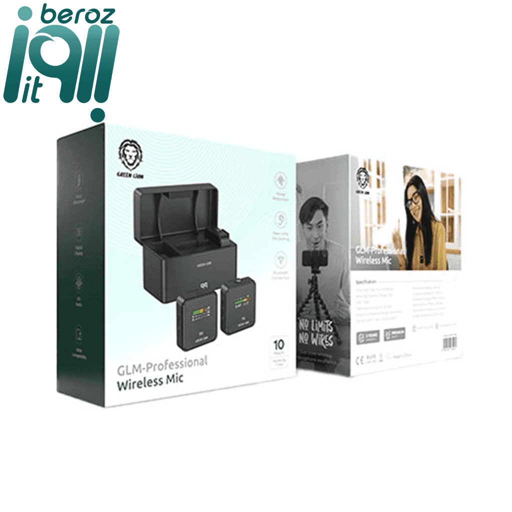 میکروفن یقه‌ ای گرین لاین Green Lion GLM-Professional Microphone دارای 2 فرستنده — تصویر ۲