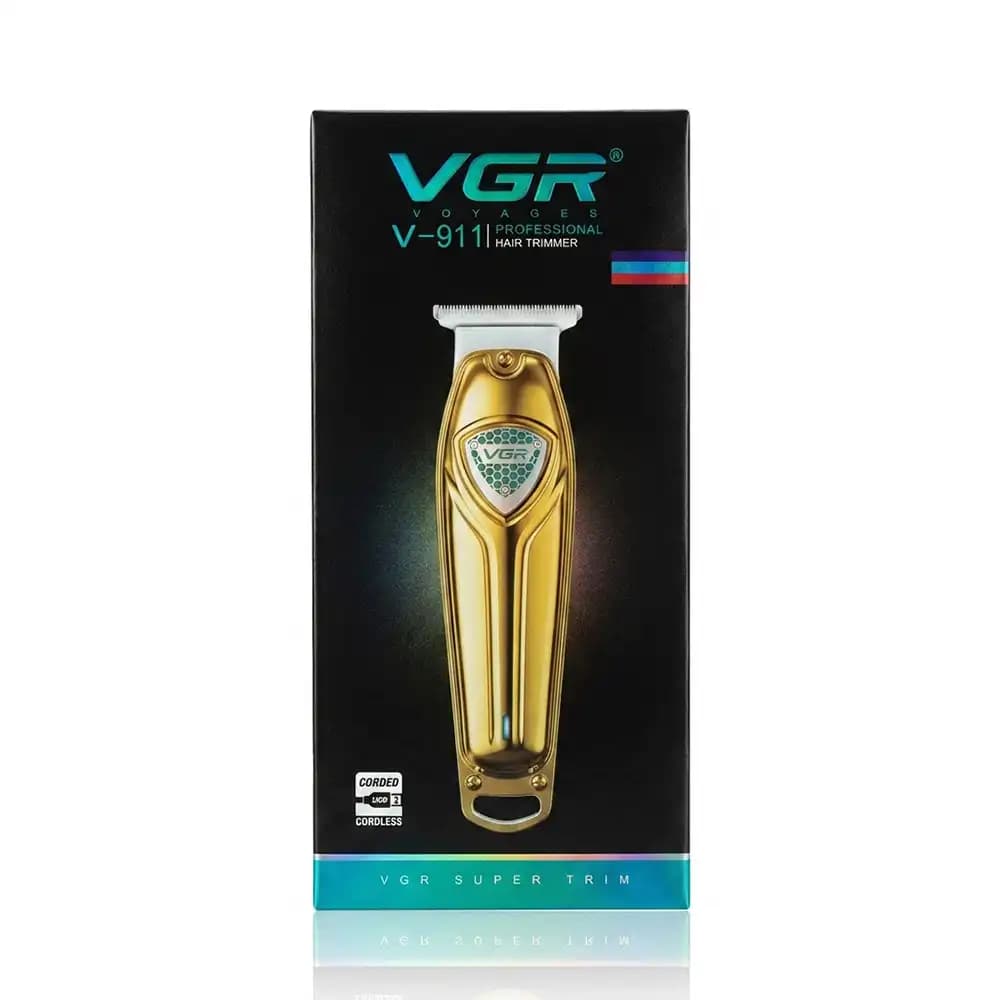 ماشین اصلاح و خط زن حرفه‌ای وی جی آر (VGR) مدل V-911 (رنگ طلایی) — تصویر ۳