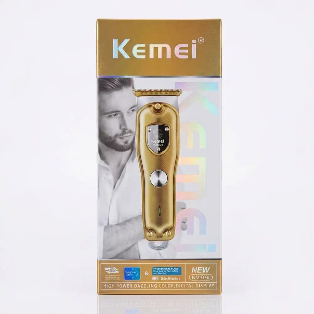 ماشین اصلاح و خط زن حرفه‌ای کیمی (Kemei) مدل KM-079 (رنگ مشکی) — تصویر ۲