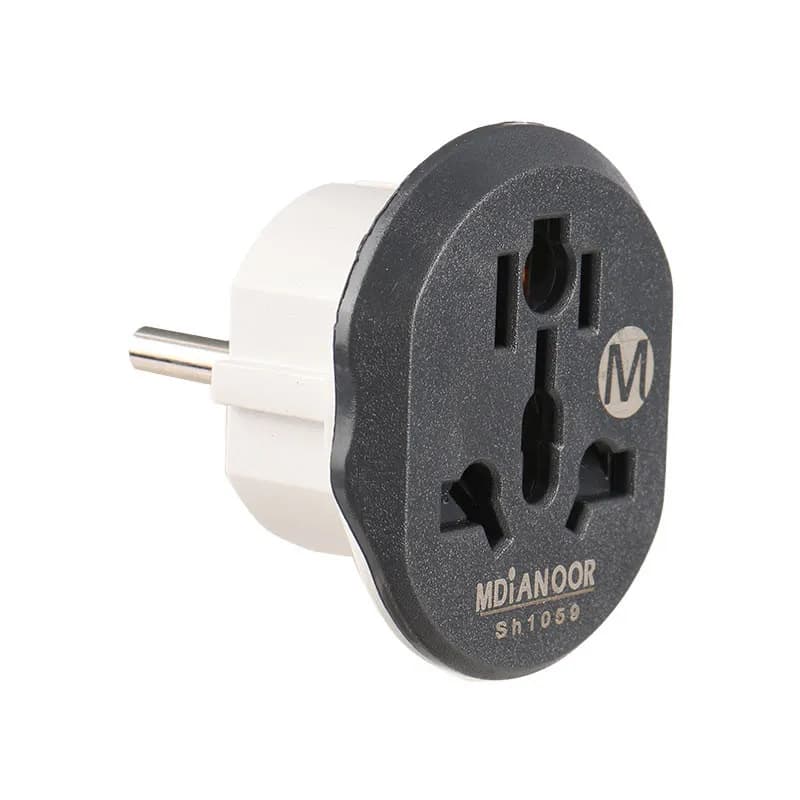 مبدل برق 3 به 2 مدیا نور مدلSH 1059 گرد طوسی