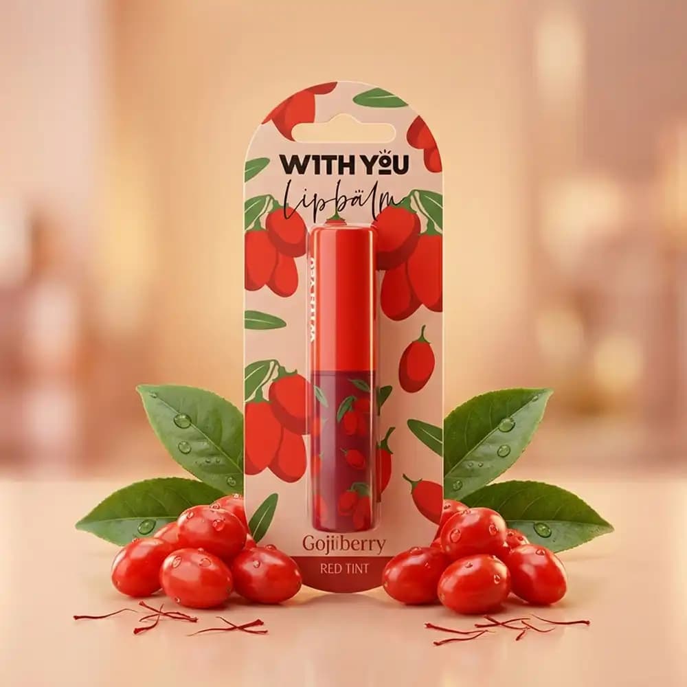 بالم لب رنگی ویت یو (With You) رایحه گوجی بری (Red Tint) وزن 2.6 گرمی — تصویر ۲