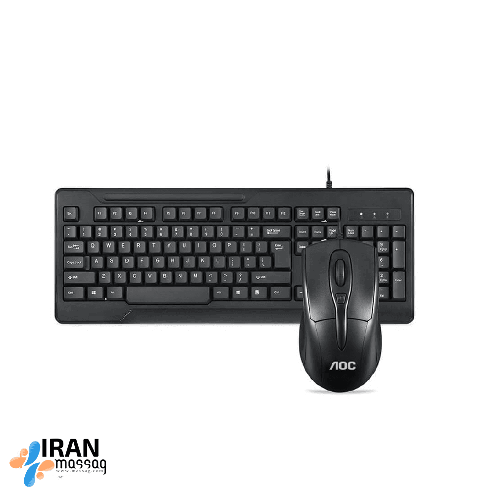 ست ماوس و کیبورد سیمی AOC مدل KM110 | مقاوم در برابر پاشش آب — تصویر ۵