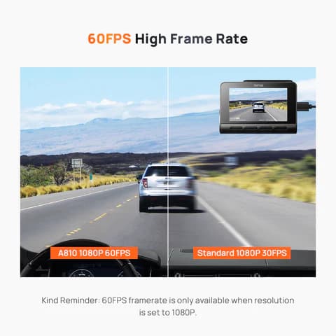 دوربین خودروی شیائومی مدل 70Mai Dash Cam A810 plus همراه با دوربین عقب «اورجینال – ارسال 1 ساعت» — تصویر ۶