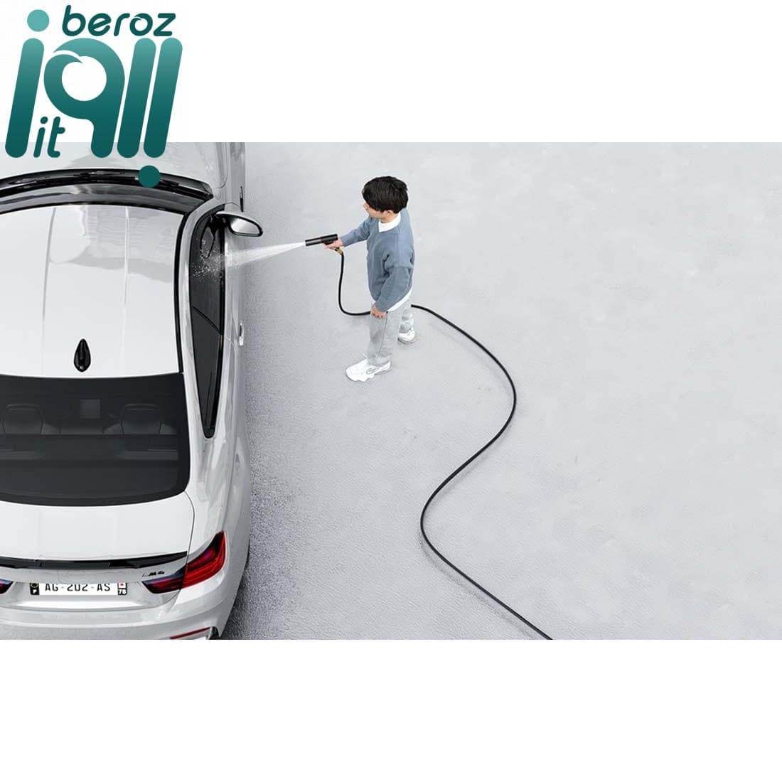 نازل کارواش باسئوس و شلنگ 30 متری مدل Baseus GF5 Car Wash Spray Nozzle CPGF000201 — تصویر ۴