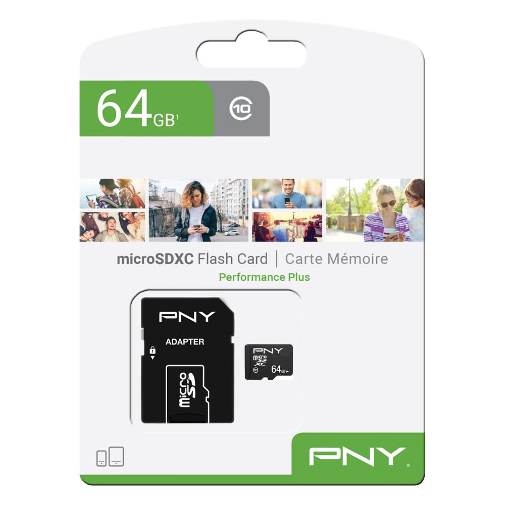 کارت حافظه PNY 64G کلاس 10 سرعت 100MB/S همراه با آداپتور — تصویر ۳