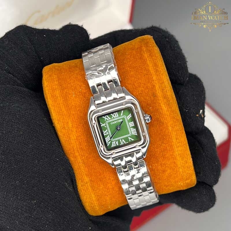 ساعت مچی زنانه کارتیر پنتر طلایی صفحه سبز Cartier Panthere CR537 — تصویر ۷