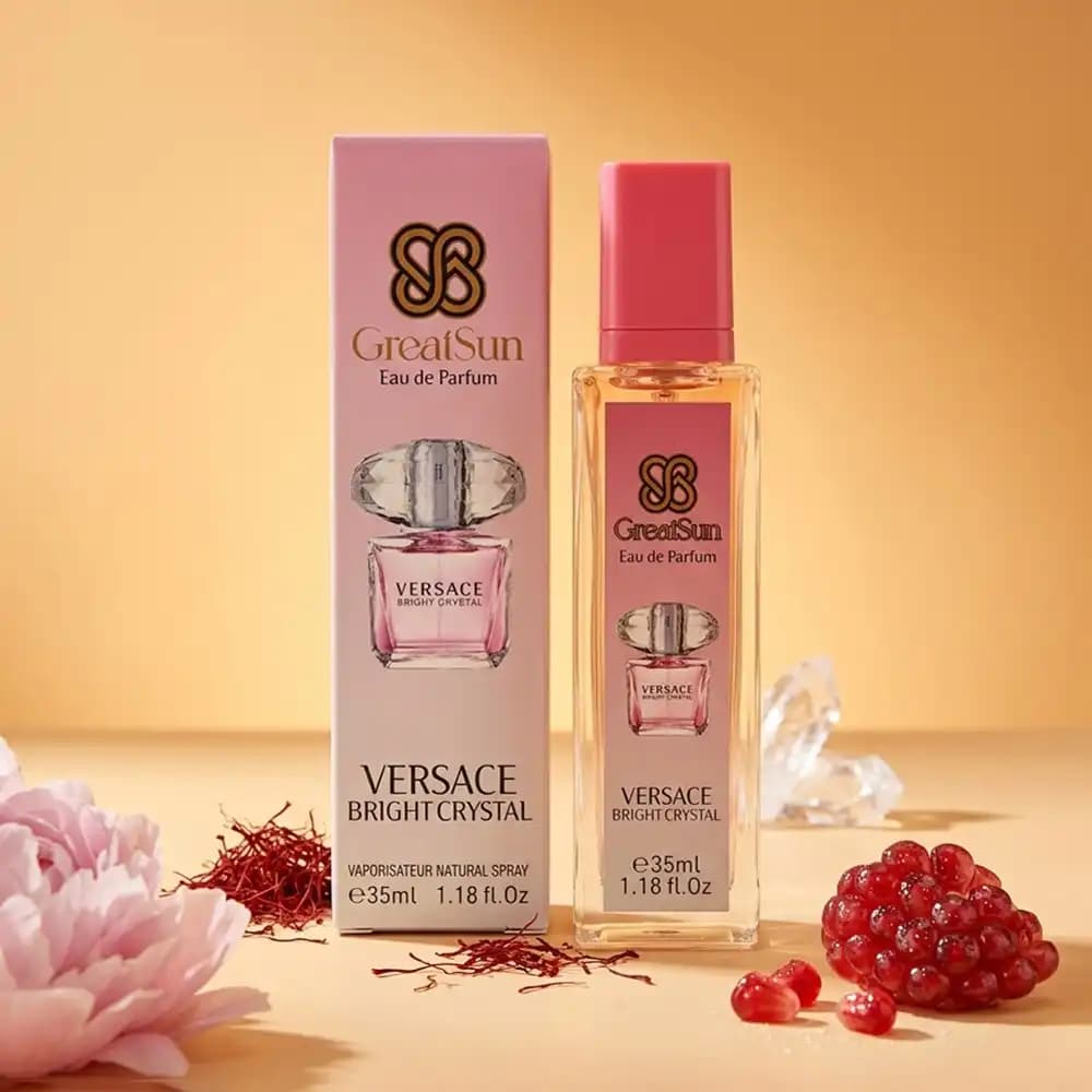 عطر جیبی زنانه گریت سان (GreatSun) مدل versace Bright Crystal حجم ۳۵ میلی‌لیتر — تصویر ۳
