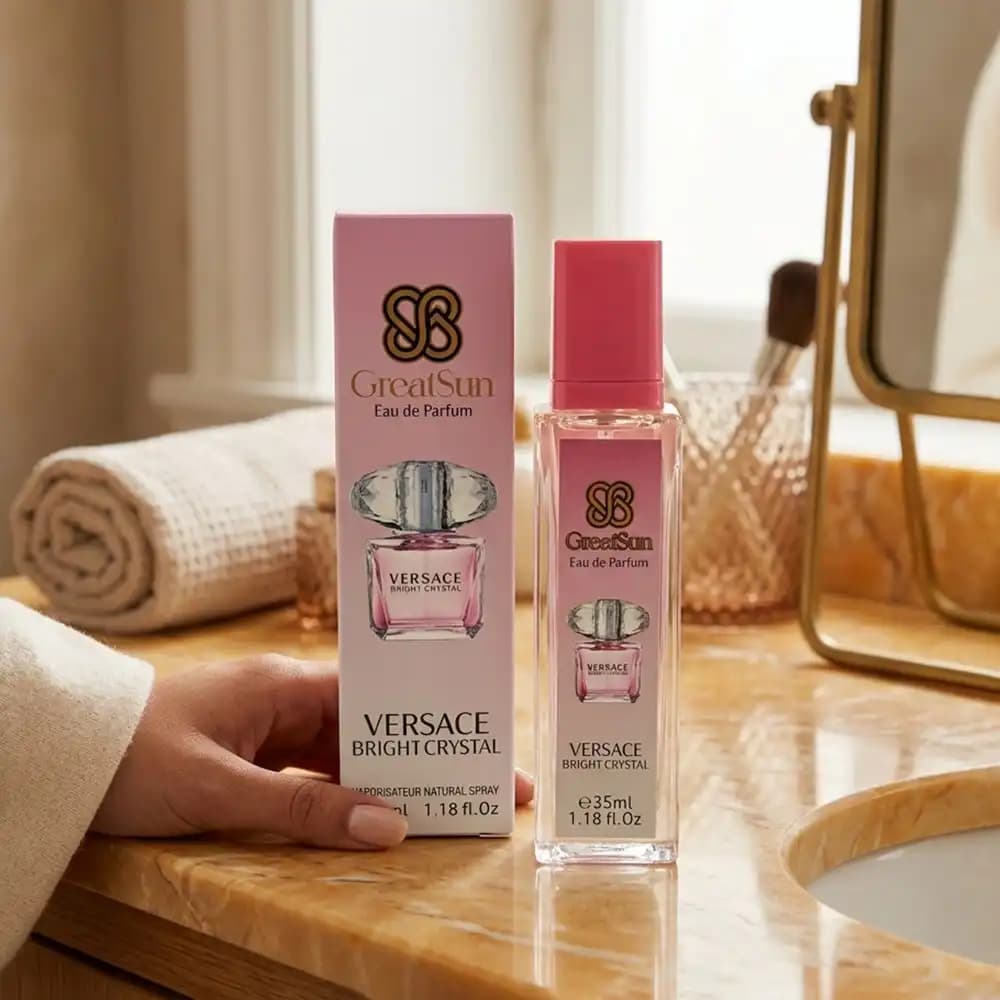 عطر جیبی زنانه گریت سان (GreatSun) مدل versace Bright Crystal حجم ۳۵ میلی‌لیتر — تصویر ۲