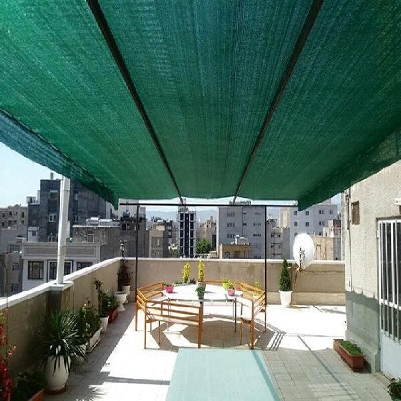 شید سایبان 80درصد 10در3 دور دوزی شده همراه با حلقه نصب