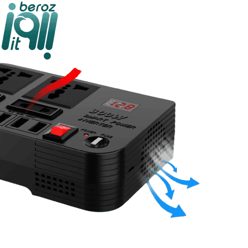 مبدل برق خودرو گرین لاین مدل Green lion Spark 3 Power Inverter 300W نسخه جدید — تصویر ۴