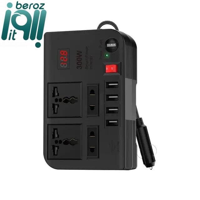 مبدل برق خودرو گرین لاین مدل Green lion Spark 3 Power Inverter 300W نسخه جدید