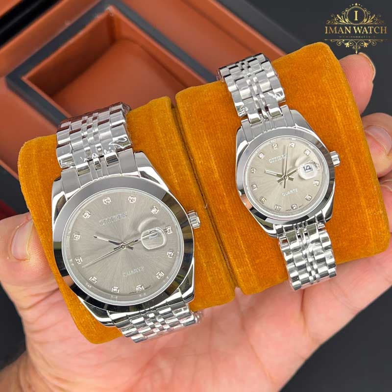 ساعت مچی ست سیتیزن نقره ای صفحه نقره ای Citizen 5566 — تصویر ۲
