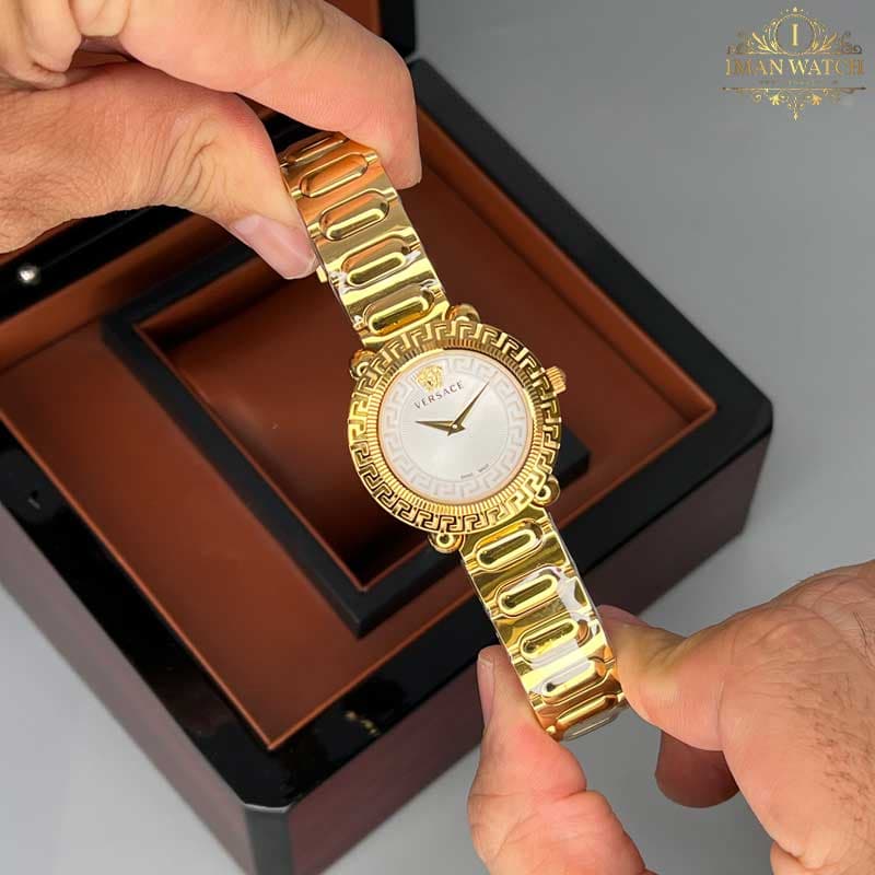 ساعت مچی زنانه ورساچه طلایی صفحه سفید Versace 5069Q — تصویر ۳