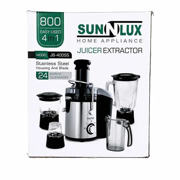 آبمیوه گیری 4 کاره ولوومی sunnlux 400DS — تصویر ۶