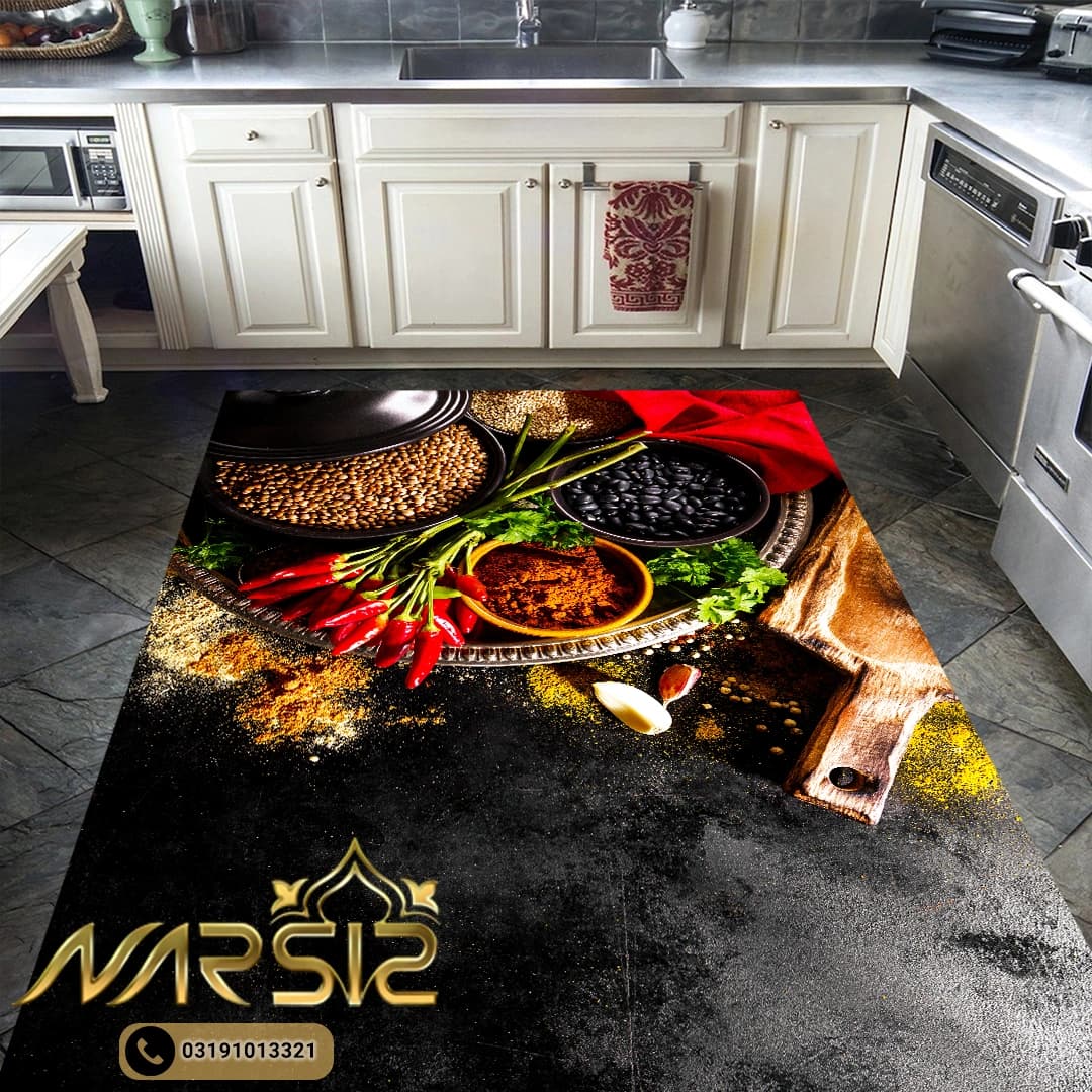 فرشینه آشپزخانه طرح حبوبات کد 7078 — تصویر ۲