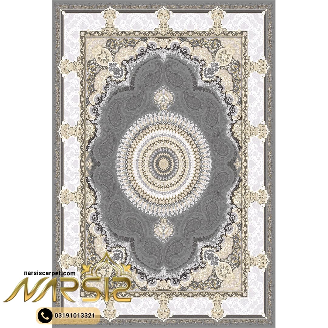 فرشینه فرش طرح مهدیس زغالی کد 9065 — تصویر ۲