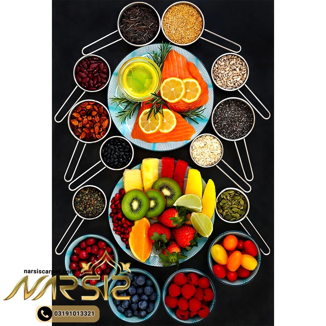 فرشینه آشپزخانه طرح اسلایس میوه کد 7068