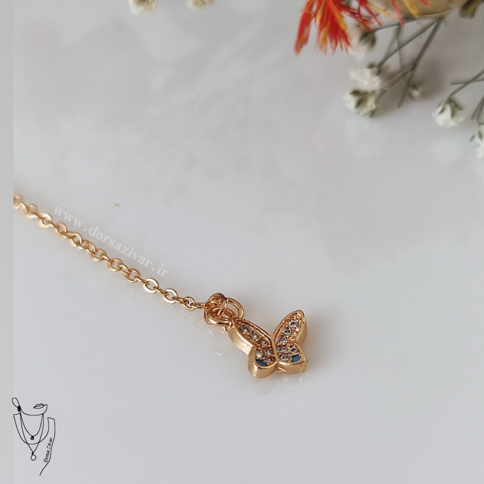 آویز ساعت پروانه — تصویر ۲