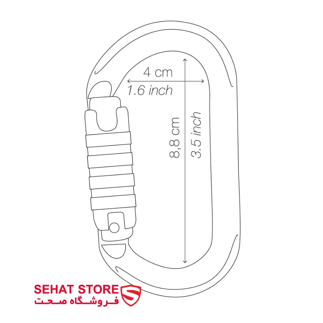 کارابین اتومات پتزل مدل Petzl OK oval carabiner M33A TL — تصویر ۲