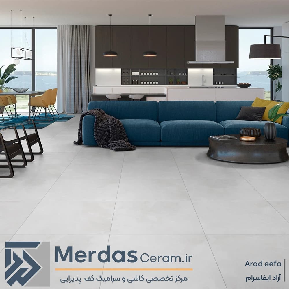 Arad – سرامیک آراد سوپر پولیشی 80×80 مناسب کف پذیرایی — تصویر ۲