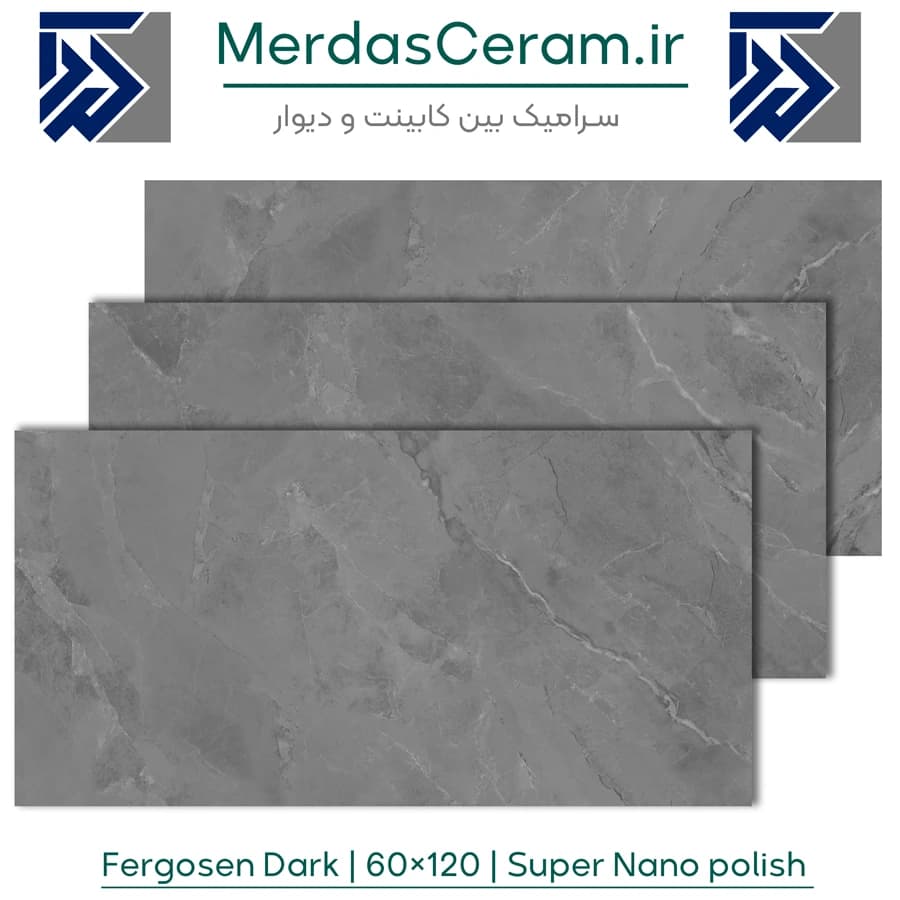 Fergosen – سرامیک طوسی طرح سنگ نانو پولیش سایز 60*120