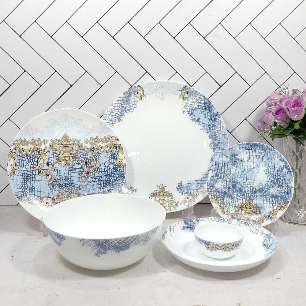 سرویس 26 پارچه گرد کلاسیک مینل سورمه ای