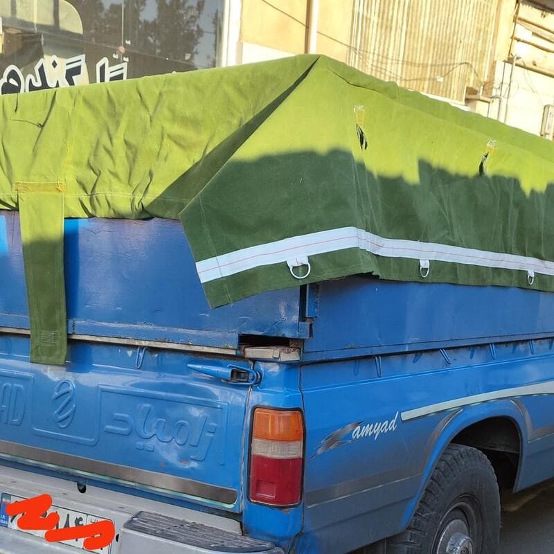 چادر نیسان 3در4 با دم اسبی با دوخت سفارشی 12 متری استاندارد نیسان — تصویر ۵