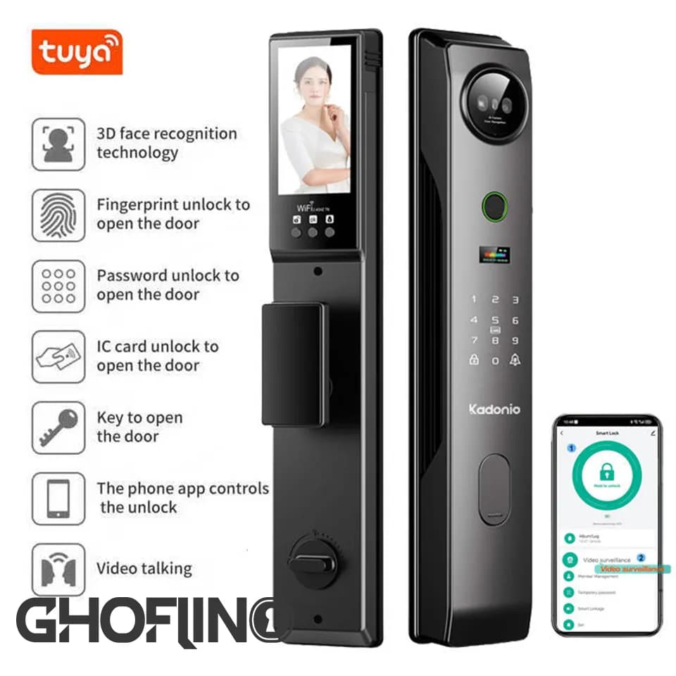 قفل هوشمند تشخیص چهره کادونیو 800FVP — تصویر ۵