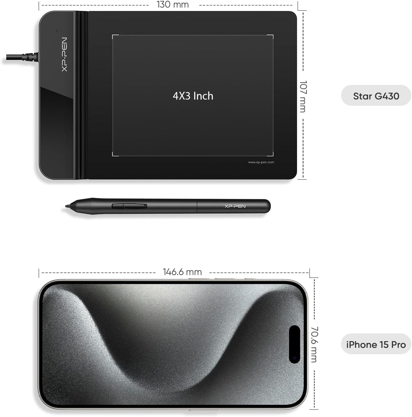 قلم نوری اکس پی پن مدل XP-PEN G430S — تصویر ۴
