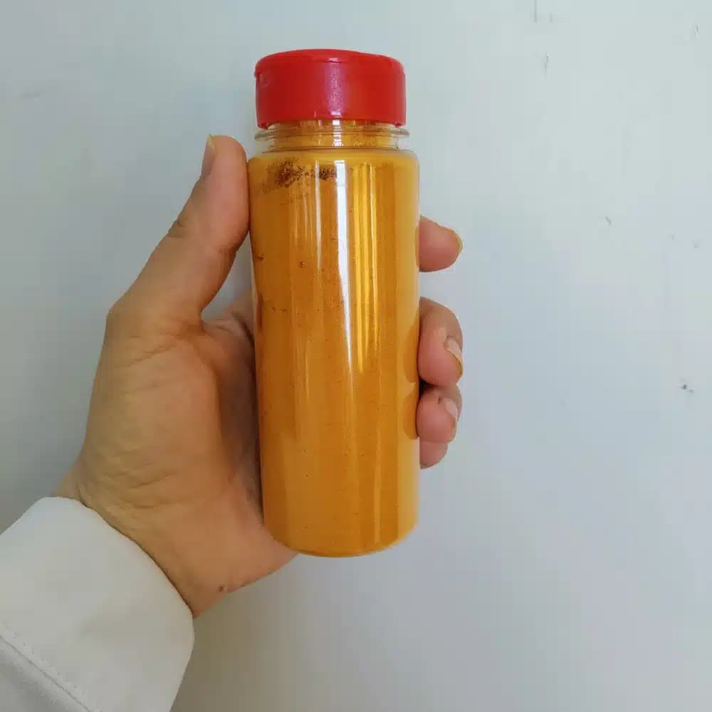 زردچوبه چارمنار بوبرنگ نمک‌پاشی 100 گرمی دوبار آسیاب‌شده — تصویر ۳