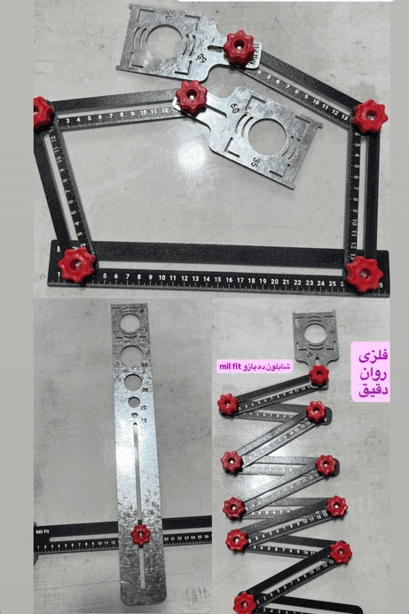 شابلون لوله فلزی دوبازو mil fit — تصویر ۲