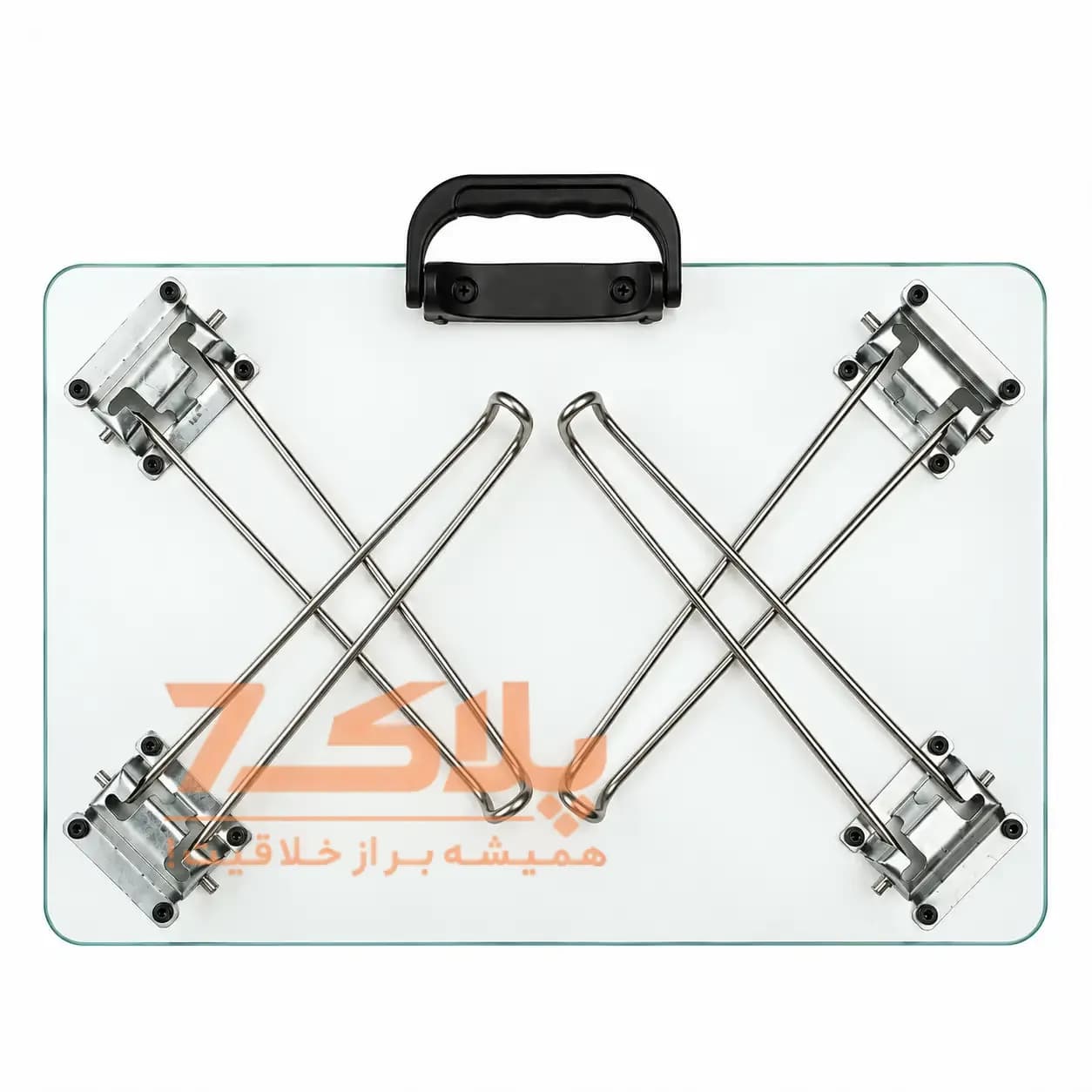 میز تحریر تاشو نشسته گوشه گرد سایز ۳۰×۵۰ (دسته‌دار با پایه خم) — تصویر ۳