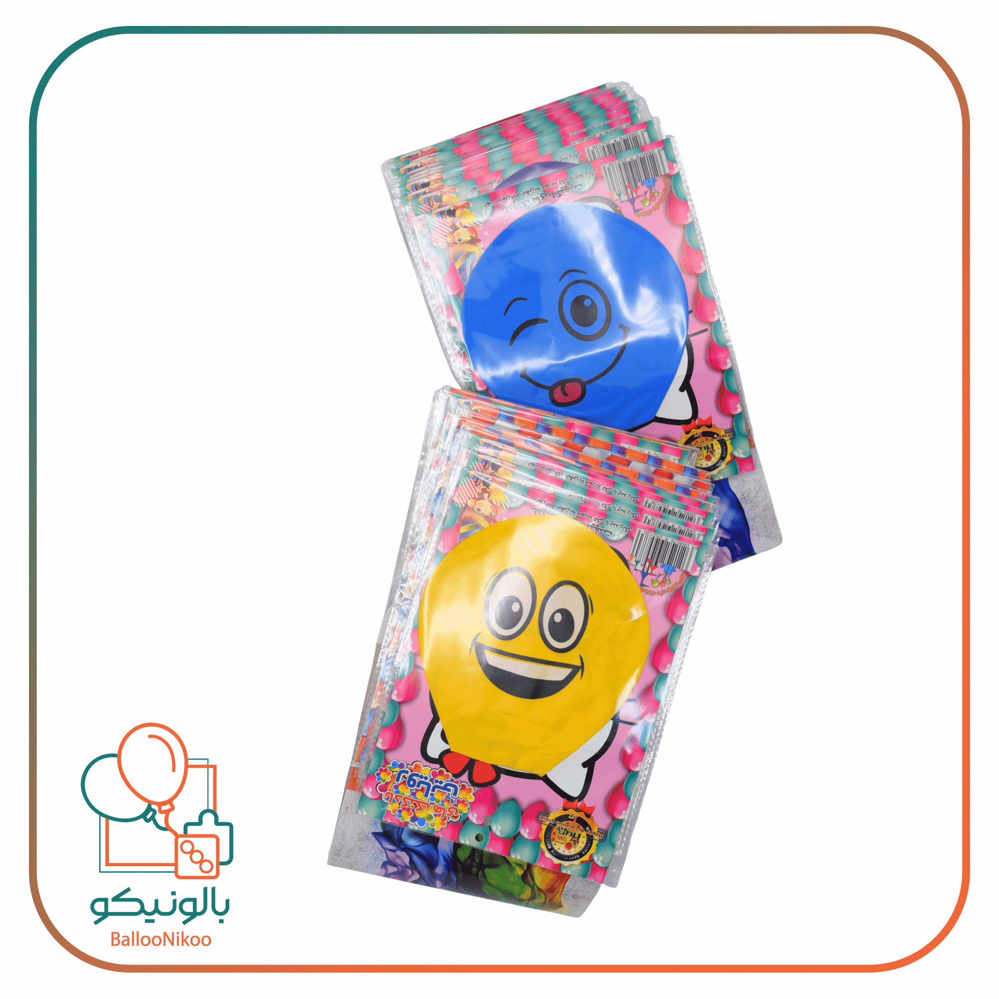 بادکنک سایز بزرگ رگالی چاپ ایموجی مانا(16inc)